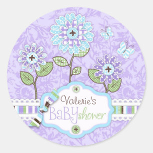 Redonda Applilook Flowers Pegatina IRIS