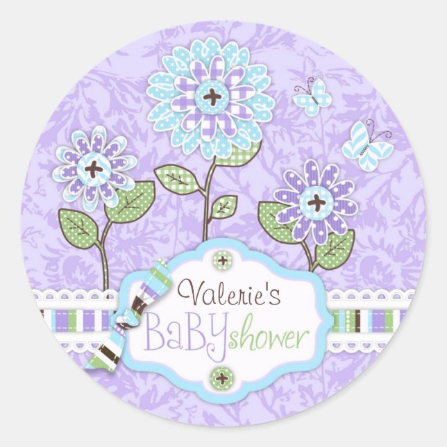 Redonda Applilook Flowers Pegatina IRIS (Anverso)
