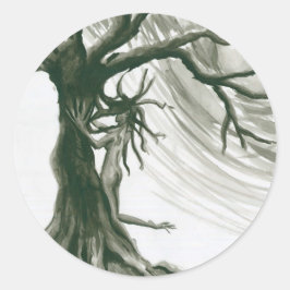 Redonda Árbol Sprite Pegatina Árbol Pegatina arte
