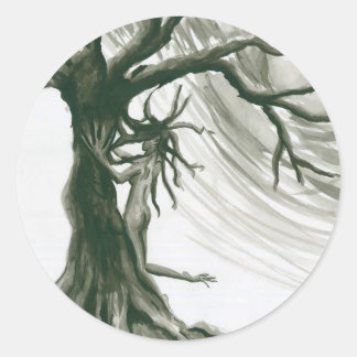 Redonda Árbol Sprite Pegatina Árbol Pegatina arte