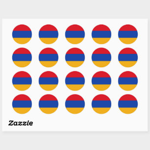 Redonda Armenia Flag Pegatina