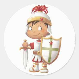 Redonda Armor de Dios pegatina - Niño