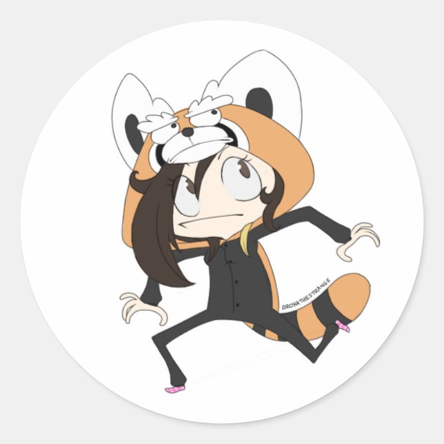 Redonda ArohaTheStrange - Pegatina redondeado clásico (Anverso)