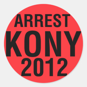 Redonda Arrest KONY 2012 round Pegatina