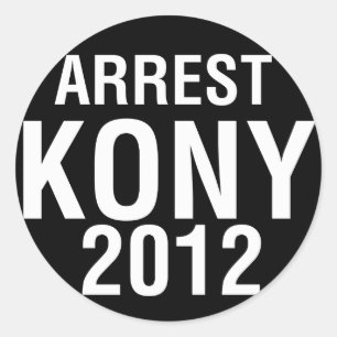Redonda Arrest KONY 2012 round pegatina