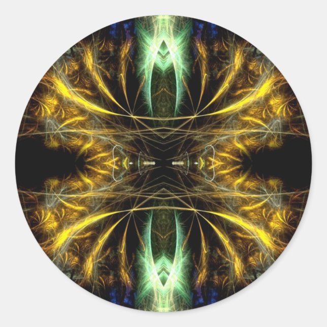 Redonda ART fractal #85 Pegatina (Anverso)
