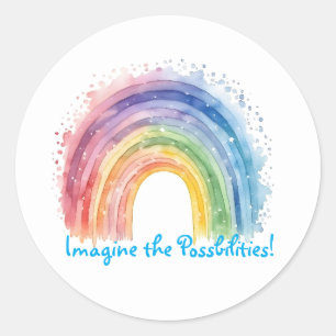 Redonda Arte Por Deber, Pegatina Arcoiris