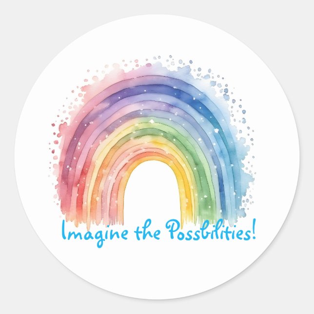 Redonda Arte Por Deber, Pegatina Arcoiris (Anverso)