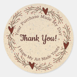 Redonda Artista Gracias Por Su Pegatina De La Ronda De Com