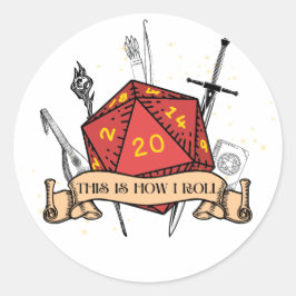 Redonda Así es como hago Pegatina