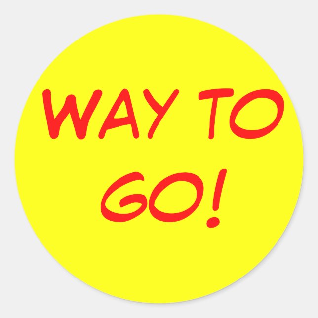 Redonda ¡Así es! pegatina (Anverso)