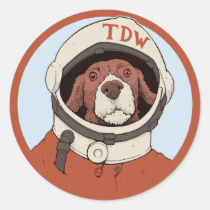 Redonda Atrapado con perros, Pegatina