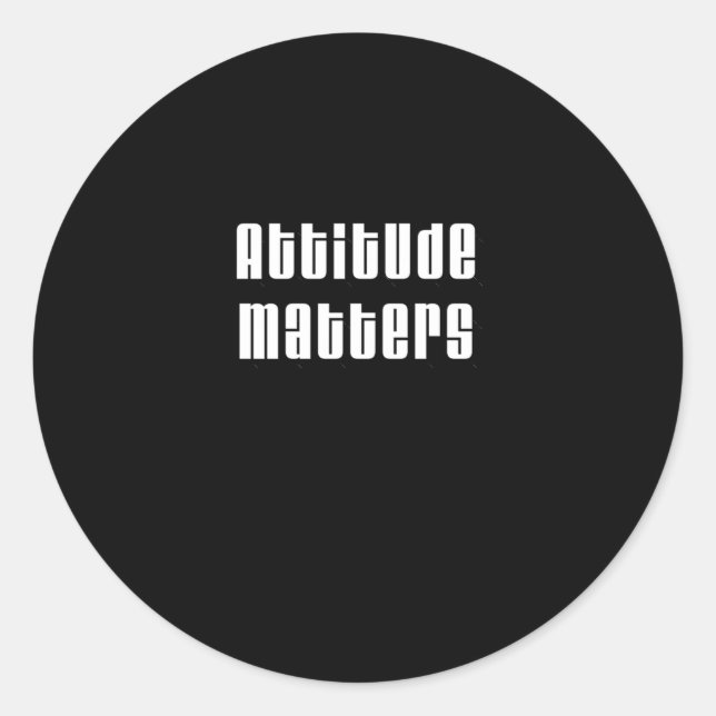 Redonda Attitude S Bold Typography Design Pegatina (Anverso)