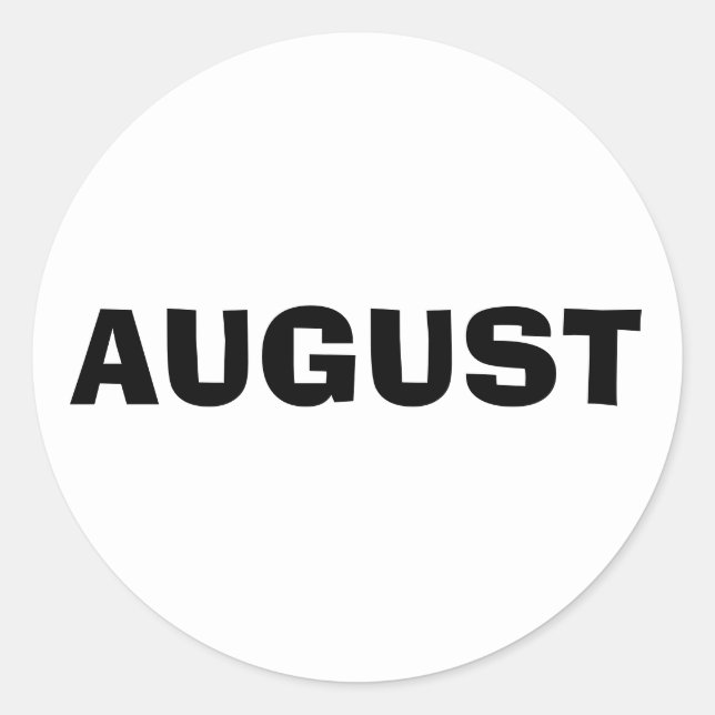 Redonda August Ad Lib White Pegatina por Janz (Anverso)