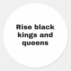 Redonda Aumentar El Pegatina De Reyes Negros Y Reinas