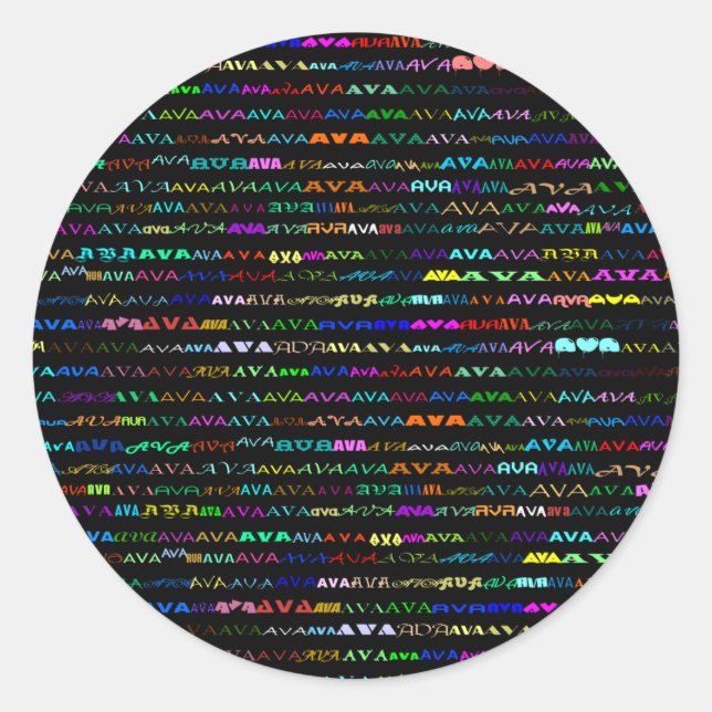 Redonda Ava Text Design I Pegatina (Anverso)