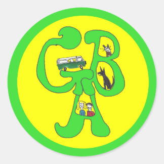 Redonda Aventuras verdes para autobuses - Pegatina - Carta
