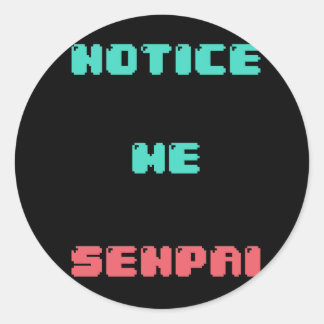 Redonda Aviso a mi pegatina Senpai