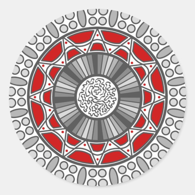 Redonda Aztec se encuentra con Pegatina de Alien (Anverso)