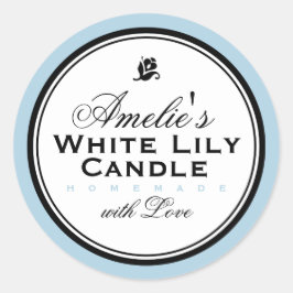 REDONDA AZUL | PEGATINA PERSONALIZADO SOAP & CANDLE