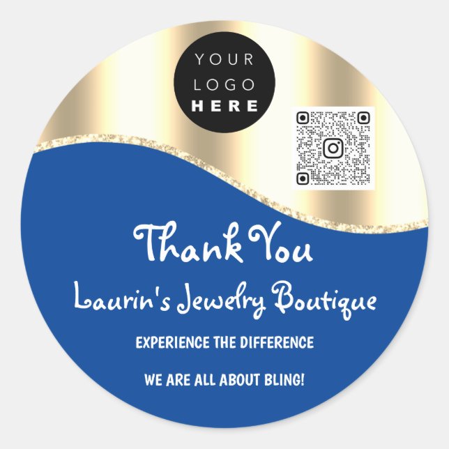 Redonda azul pegatina Ultramarino (Anverso)