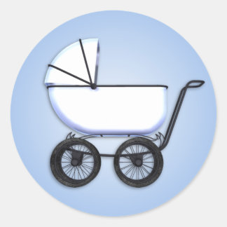 Redonda Baby Boy Buggy Pegatina