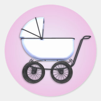 Redonda Baby Girl Buggy Pegatina