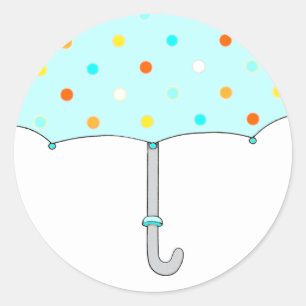 Redonda Baby Shower Umbrella Classic Round Pegatina