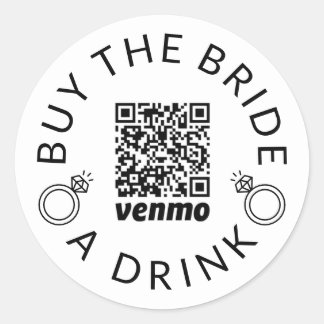 Redonda Bachelorette Buy Bride una bebida Pegatina de Venm