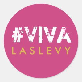 Redonda Bachelorette Hashtag Oro rosa Pegatina de la Ronda