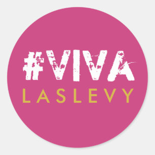 Redonda Bachelorette Hashtag Oro rosa Pegatina de la Ronda