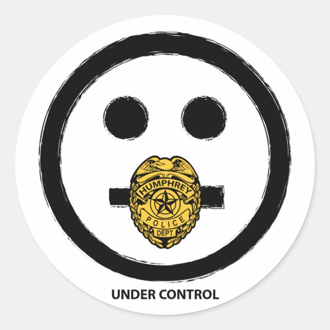Redonda "Bajo control" - Pegatina (Anverso)
