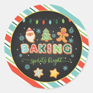 Redonda Baking Spirit Bright Round Pegatina - Blk