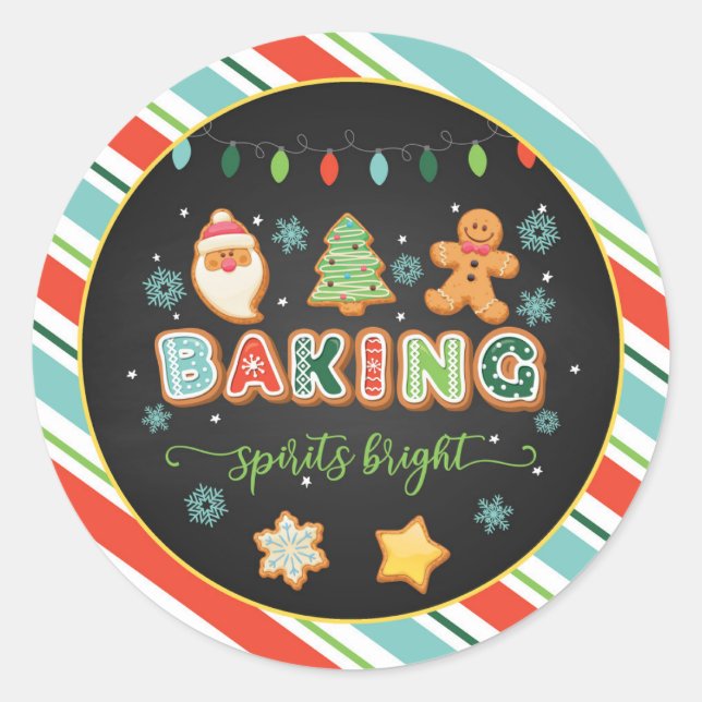 Redonda Baking Spirit Bright Round Pegatina - Blk (Anverso)