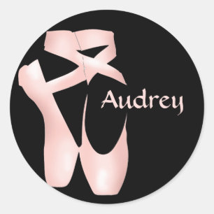 Redonda Ballet Ballerina Pink Pointe Shoes Pegatina Person