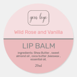 Redonda Bálsamo De Lip Añadir Su Propio Logotipo Pegatina 