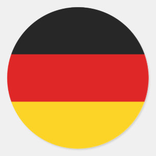 Redonda Bandera alemana Alemania Pegatina – Negro Rojo Dor