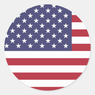 Redonda Bandera Americana USA Pegatina – Estrellas Patriót
