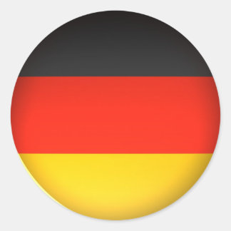 Redonda Bandera de Alemania - Pegatina
