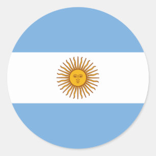 Redonda Bandera de Argentina Pegatina