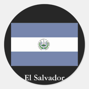 Redonda Bandera de El Salvador Pegatina