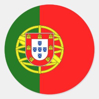 Redonda Bandera de Portugal Pegatina