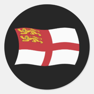 Redonda Bandera de Sark Pegatina