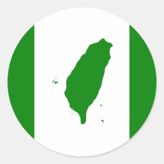 Redonda Bandera de Taiwán Pegatina 2
