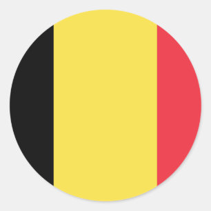 Redonda Bandera del pegatina de Bélgica