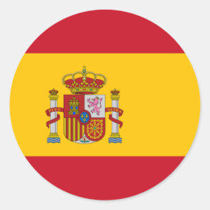 Redonda Bandera del pegatina de España