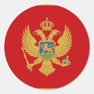 Redonda Bandera del pegatina de Montenegro