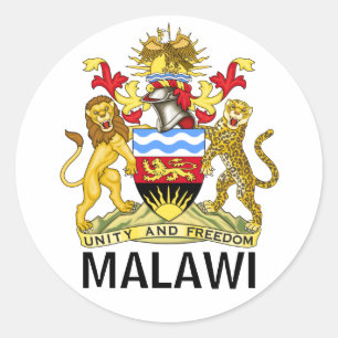 Redonda Bandera del Pegatina de Ronda Clásica de Malawi
