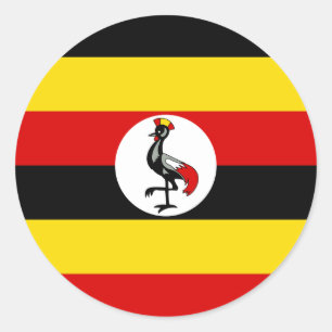 Redonda Bandera del Pegatina de Uganda