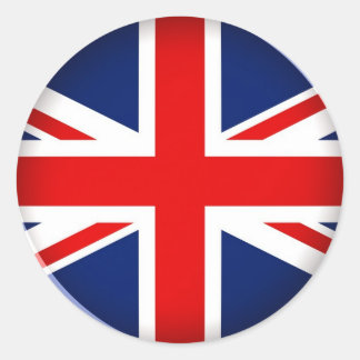 Redonda Bandera del Reino Unido - Pegatina